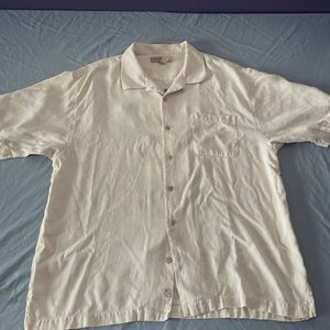 Embroidered Short Sleeve Button Up